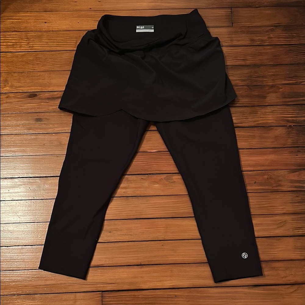 Lija Black Skort Leggings for Women